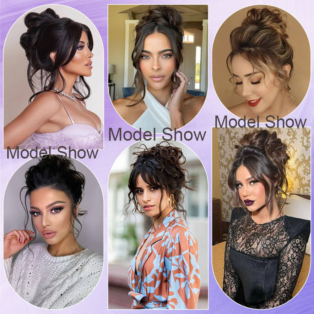Messy Bun Piece Real As Human Hair Elastic Scrunchie Updo Ponytail Extensions US