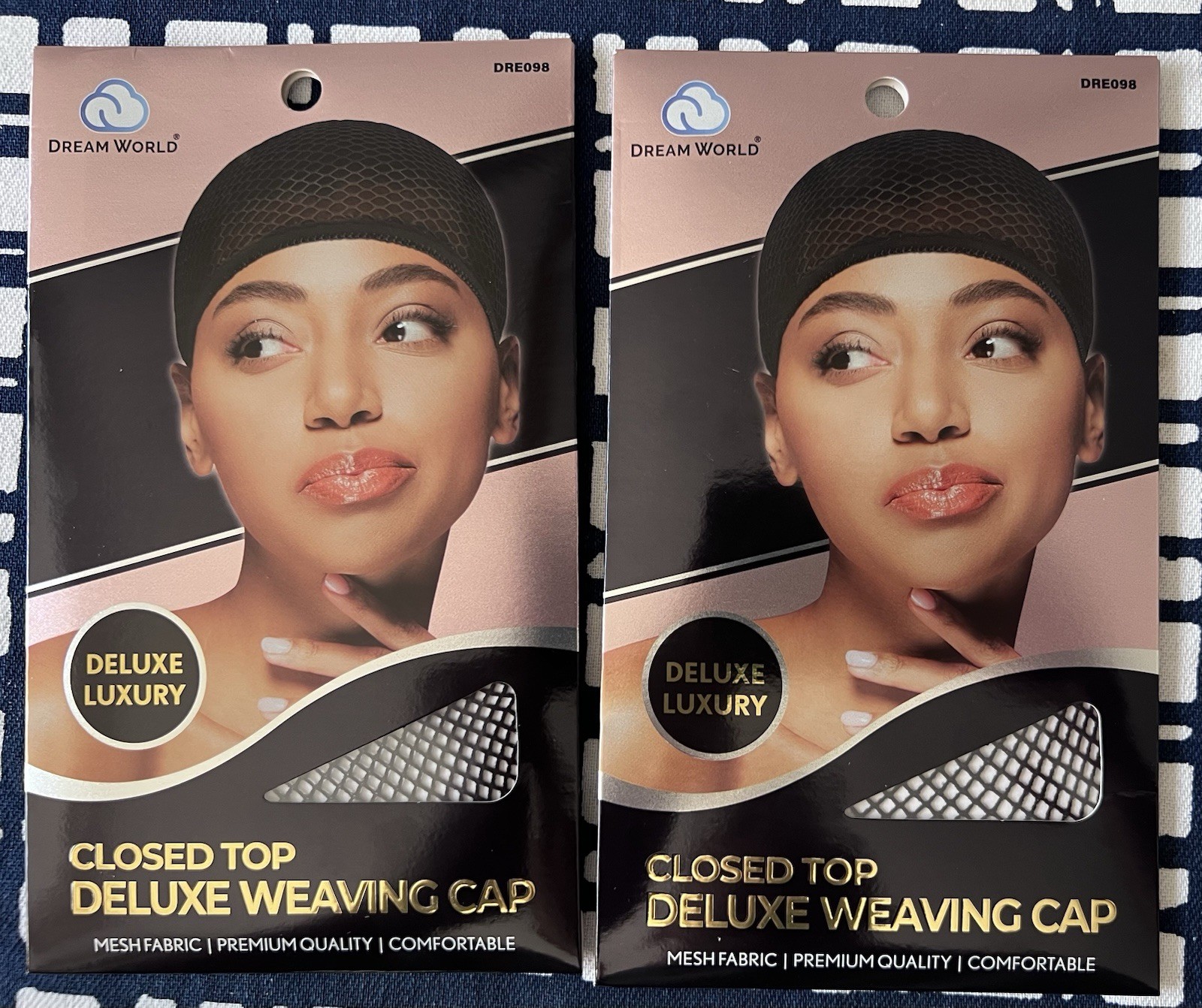 2 Deluxe Weaving Cap-Closed Top-Dream World-mesh Fabric-Premium Quality