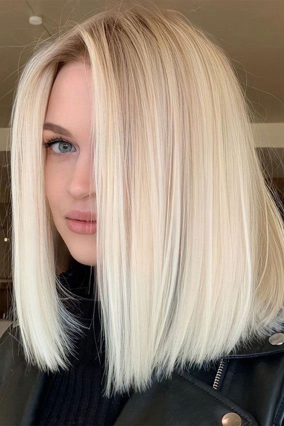 Luxury Low Density European Hair Wig | Platinum Icey Blonde Ombre Silky Straight
