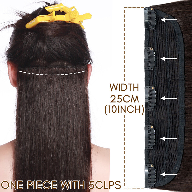 CLEARANCE Clip in Hair Extensions 100% Remy Human Hair Full Head One Piece Thick
