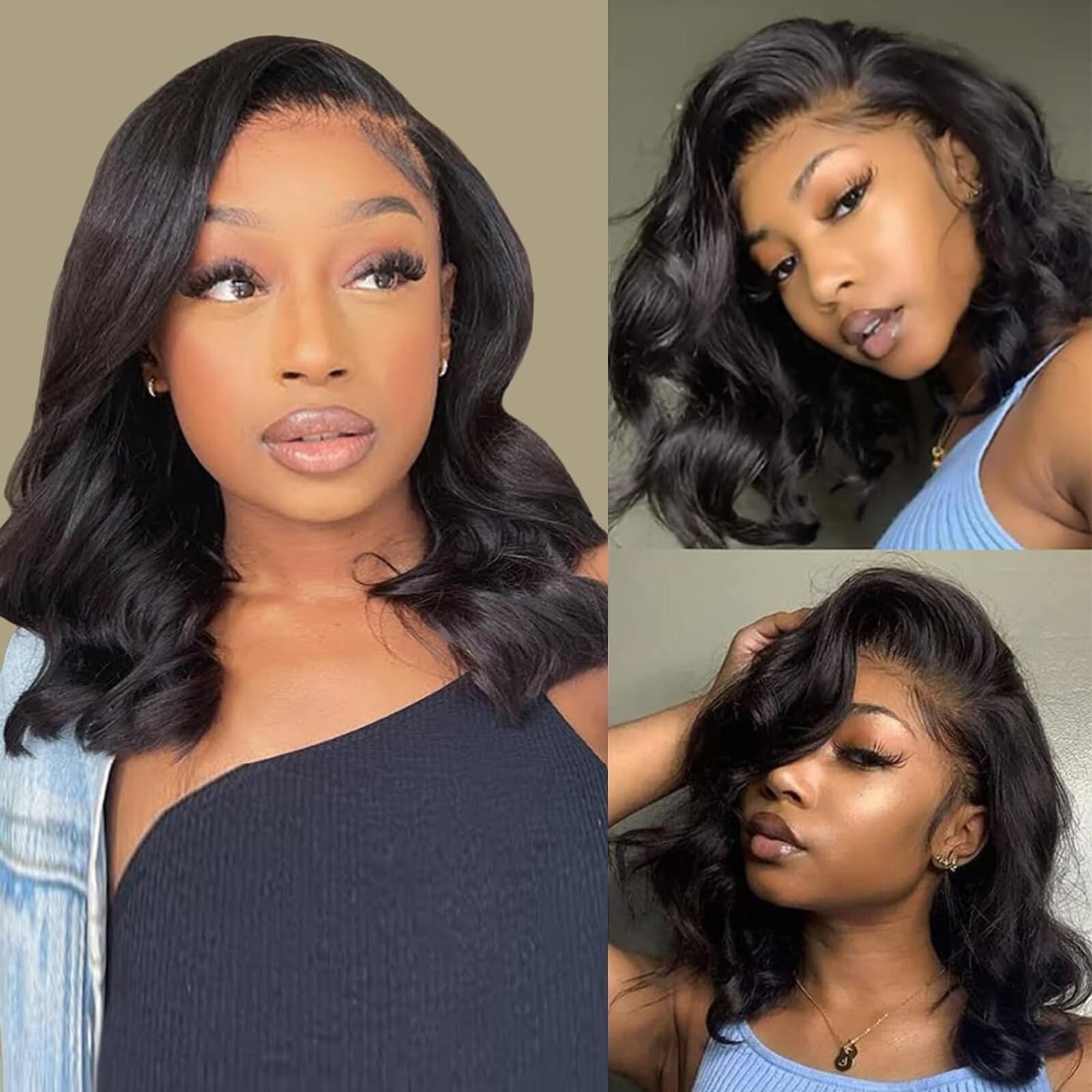 Bob Wear and Go Glueless Wigs Human Hair 13×4 Pre Cut Body Wave Lace Front Wig
