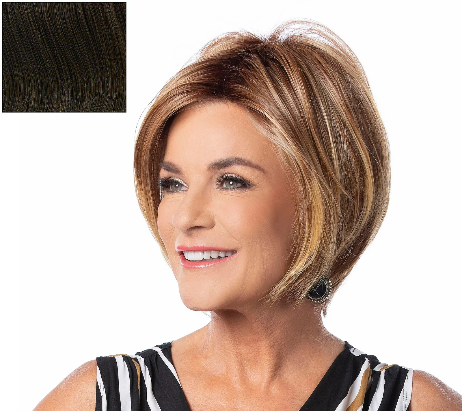 Toni Brattin Confidence Bob Cut Wig – Dark Brown – Regular Size