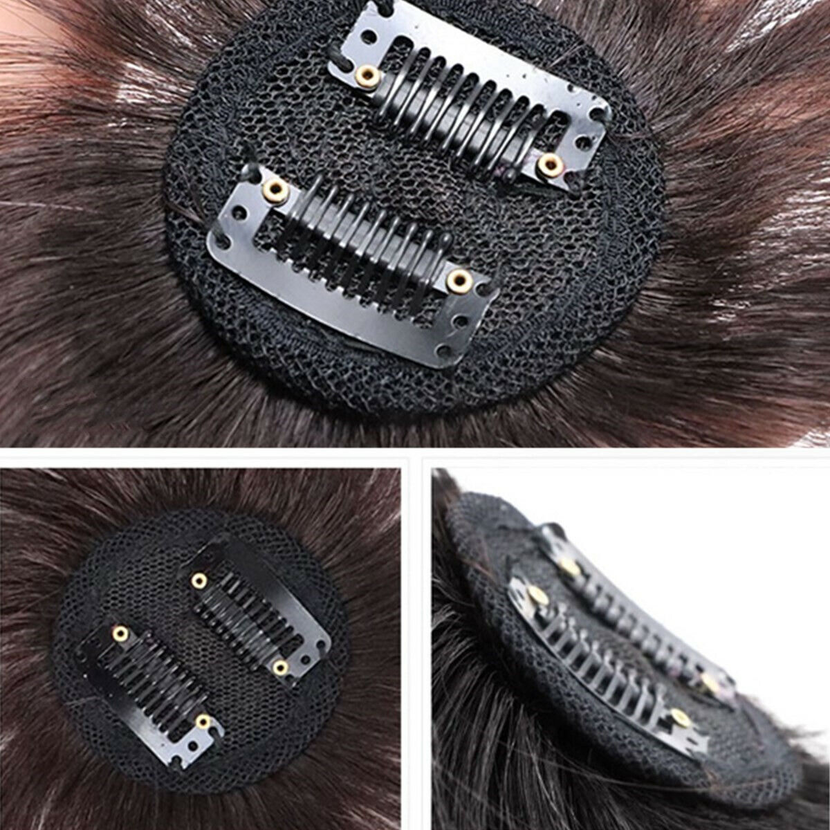 100% Human Hair Topper Clip in Hairpiece Wig Toupee Top Pieces Wigs for Women