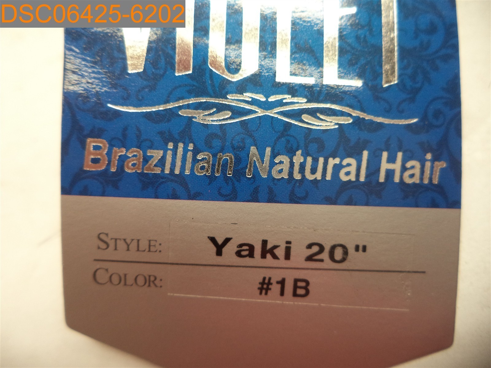 Violet Brazillian Natural Hair 100% Remy Human Hair Yaki 20″ Long Extensions #1B