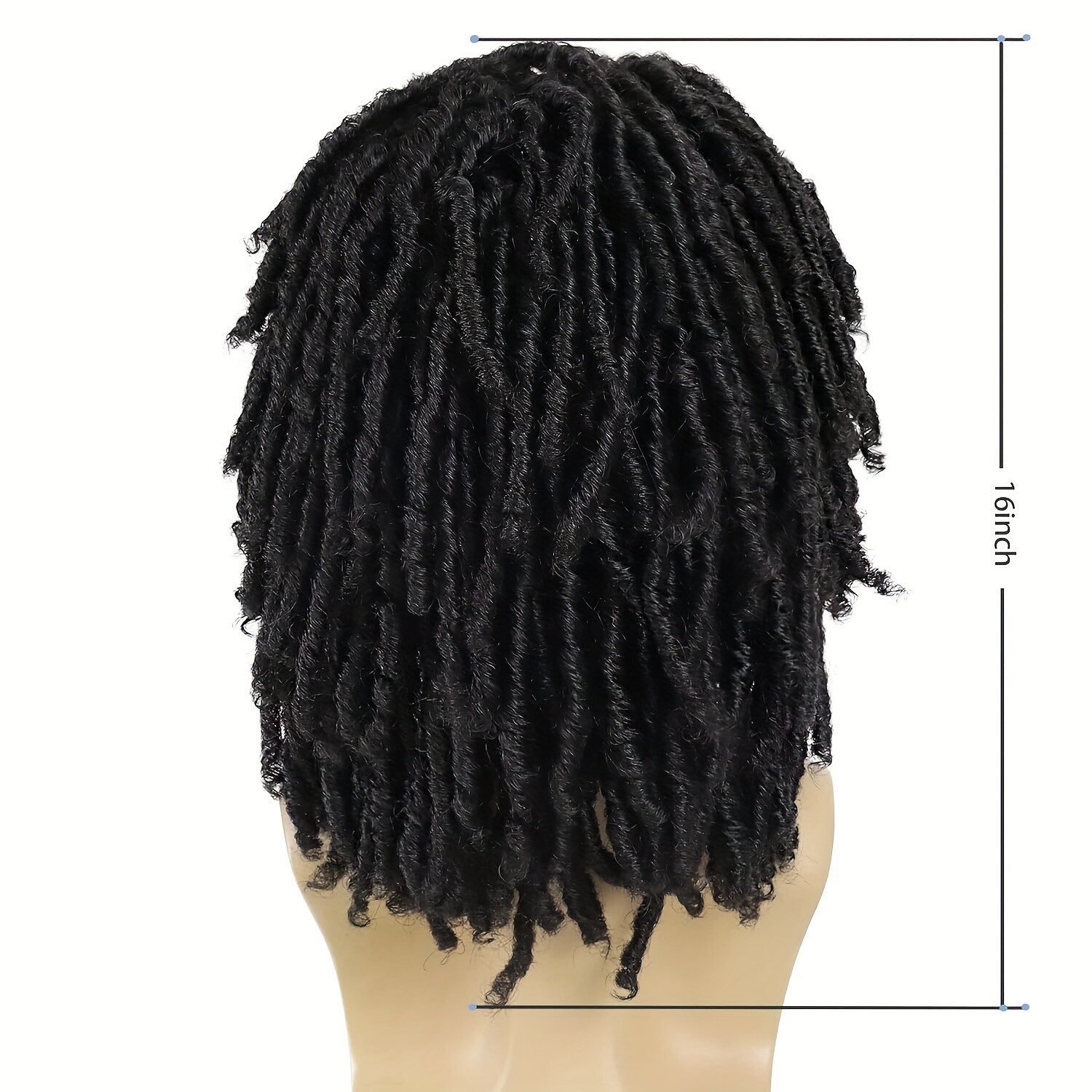 6Inch Short Braided Wig For Man Black Crochet Twist Hair Synthetic Wig Braids