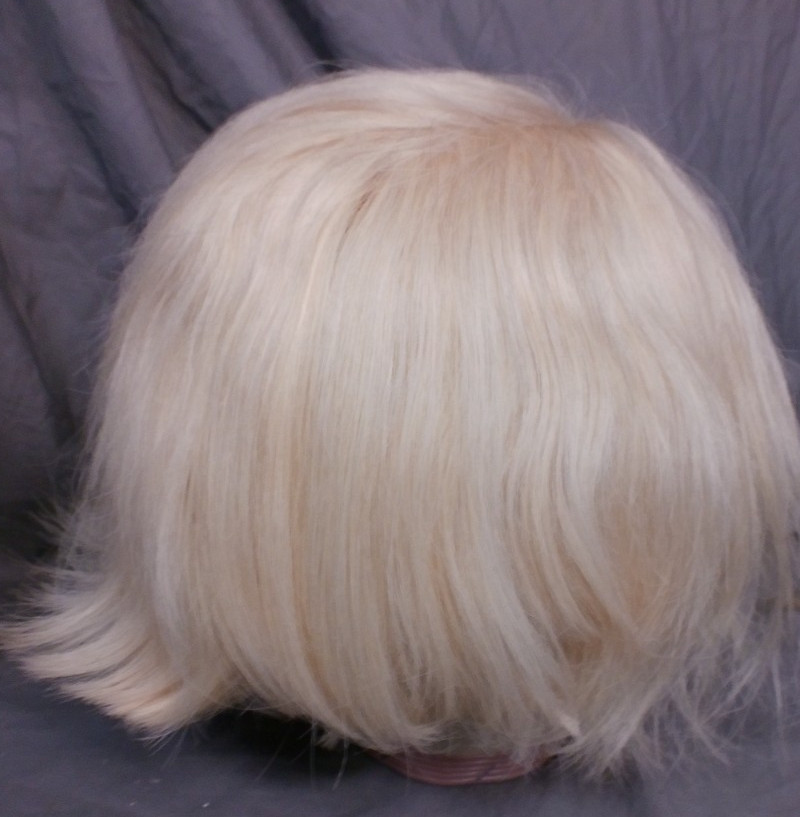 Short Bob Rooted Blonde Synthetic Hair Wigs Women Soft Natural Red Dye on fabric