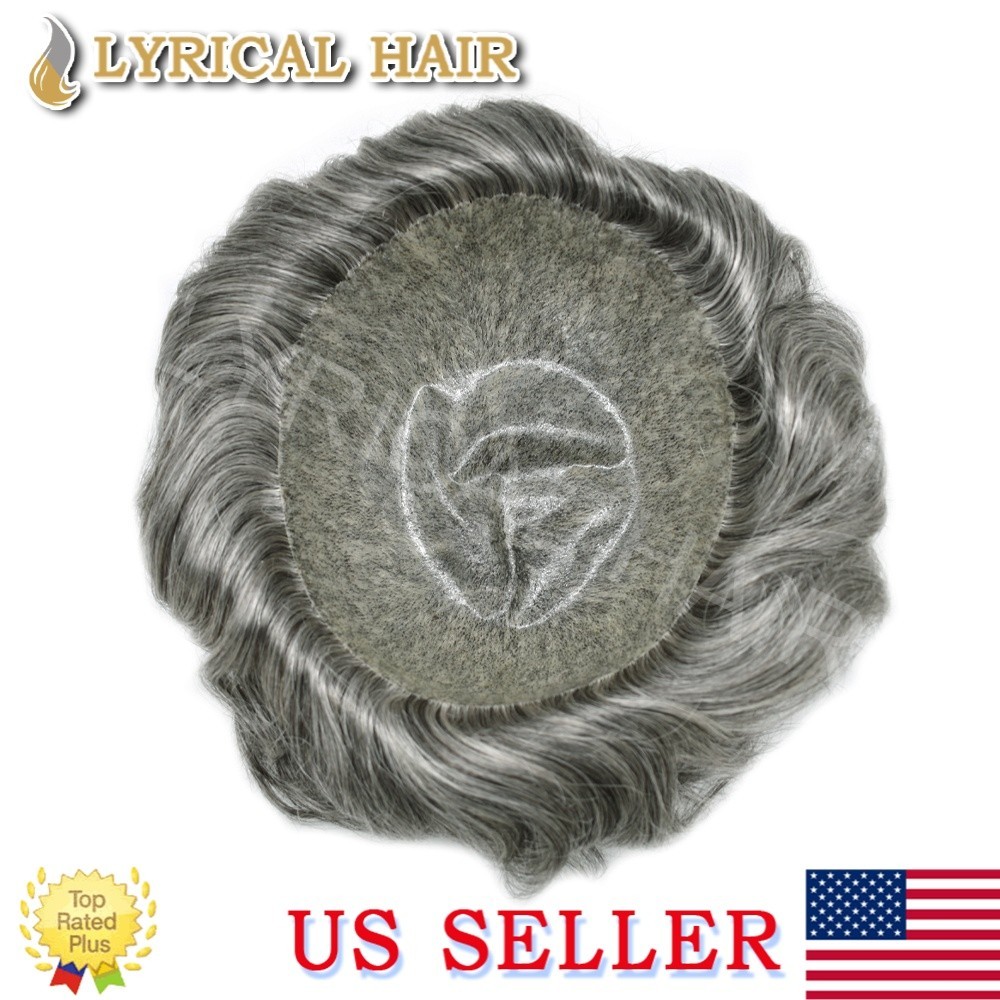 All PU Mens Toupee Real Human Hair Injected Durable Skin Hair Replacement System