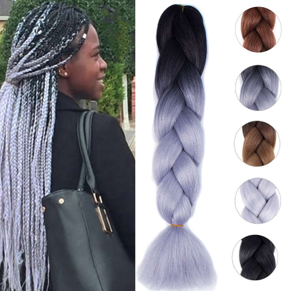 24″ Afro Jumbo Hair Extensions kanekalon Braiding Hair Box Twist Braid For Human