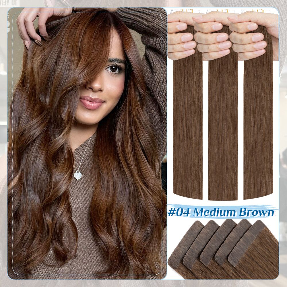 CLEARANCE 100% Remy Tape In Human Hair Extensions Thick 150G Skin Weft Highlight