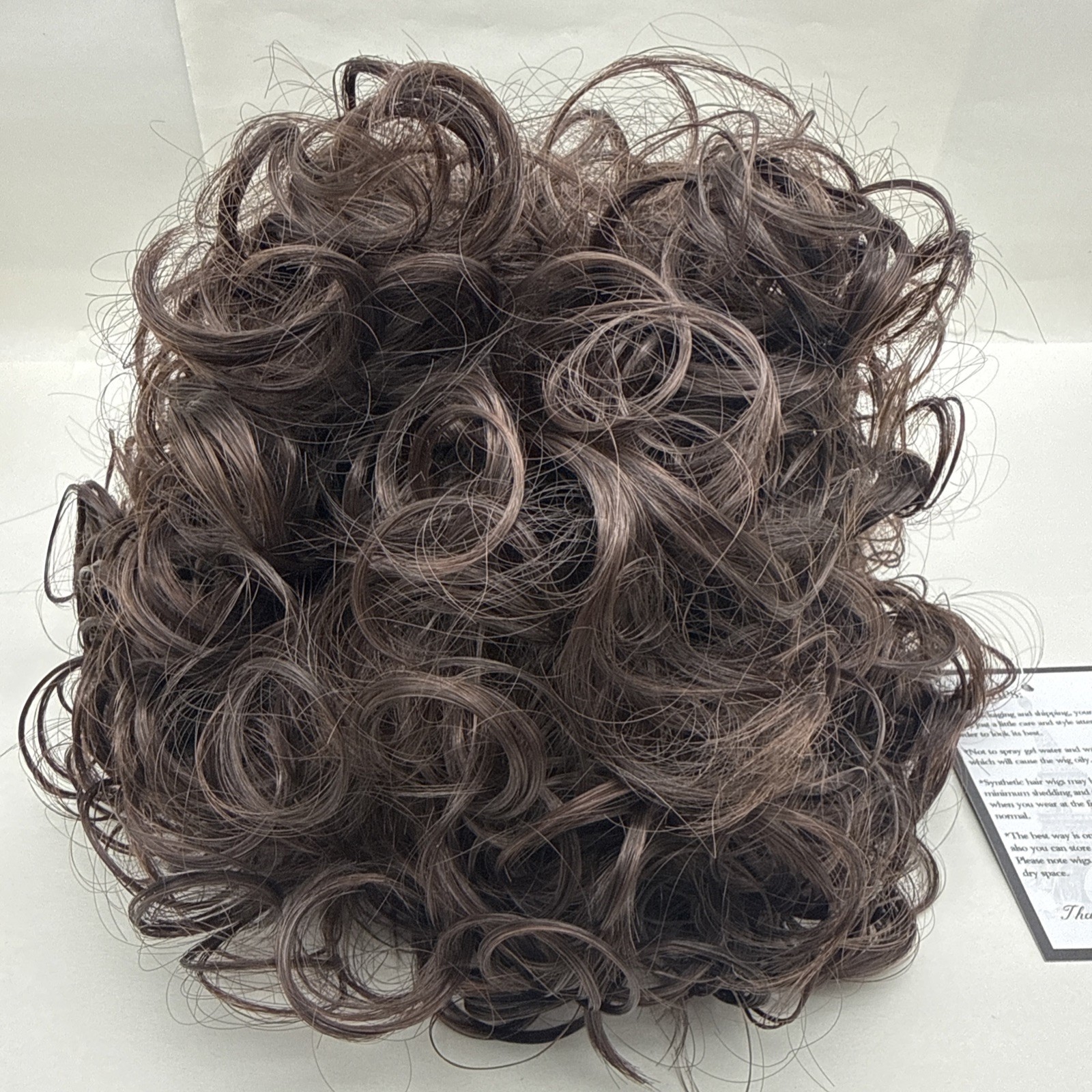 Baruisi Short Curly Wavy Blonde Brown Wigs For Women Natural Looking Synthetic..