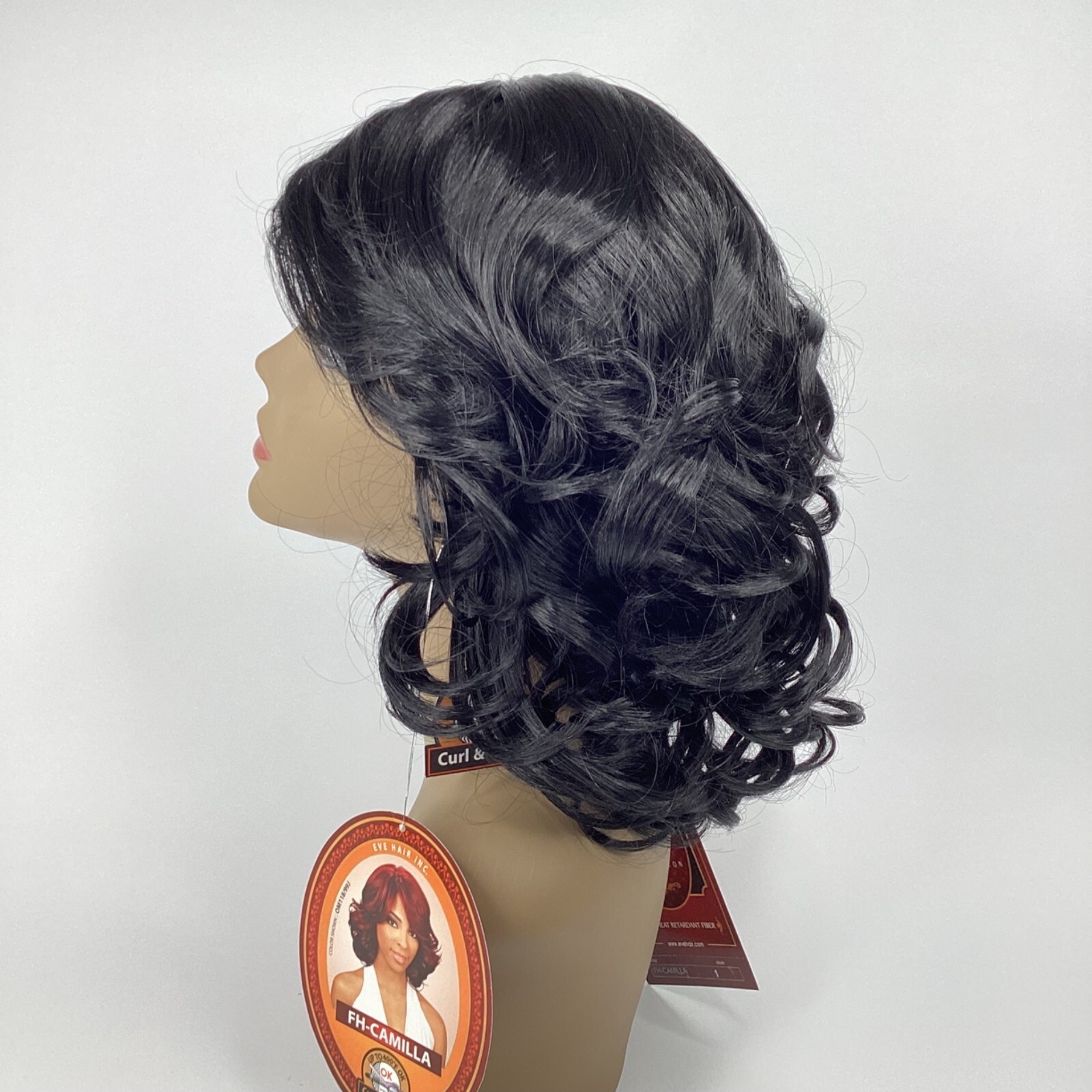 Camilla #1 Jet Black Feather Flip Wig Classic Cap Synthetic Adjustable