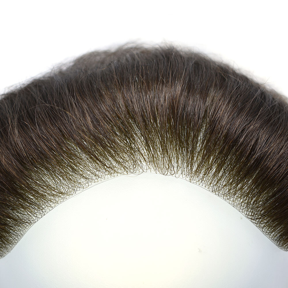 Lace Front Skin Mens Frontal Hairpiece for Receding Hairline Human Hair Natural