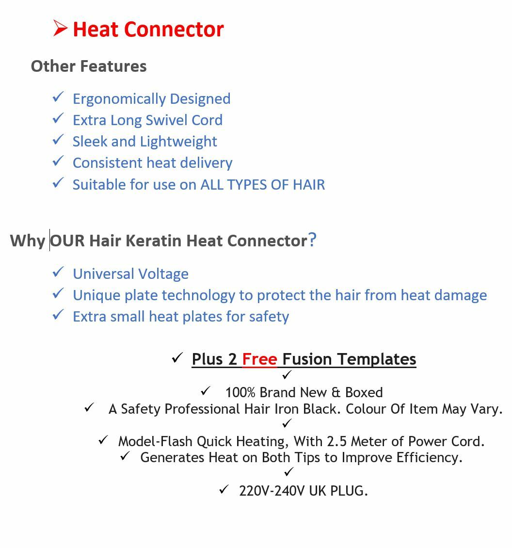 KIT FOR FUSION REMY HEAT WAND CONNECTOR FOR APPLICATION PRE-BONDED EXTENSIONS
