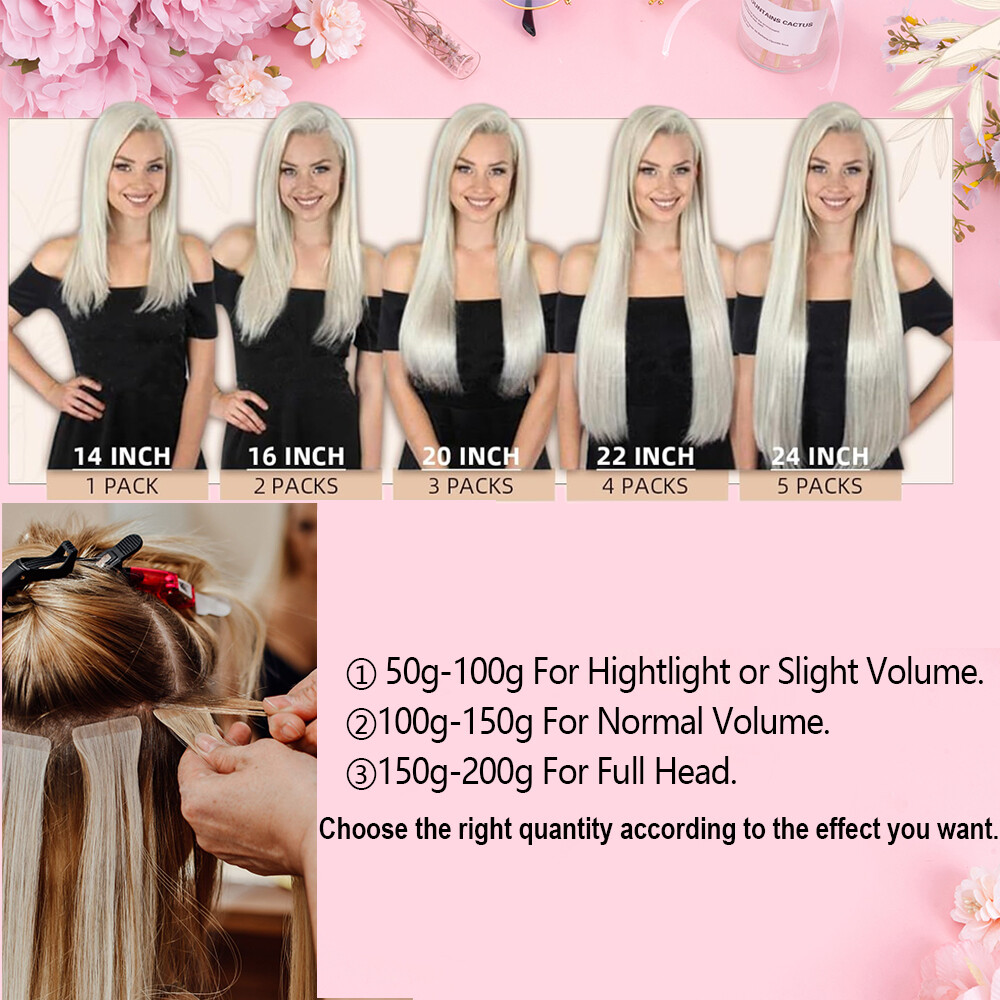 CLEARANCE Tape In Remy Human Hair Extensions Skin Weft Real Hair FULL HEAD Ombre