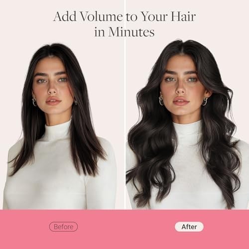 GOO GOO Genius Clip in Hair Extensions, 16inch 140g 7pcs, Seamless PU Clip in Ha