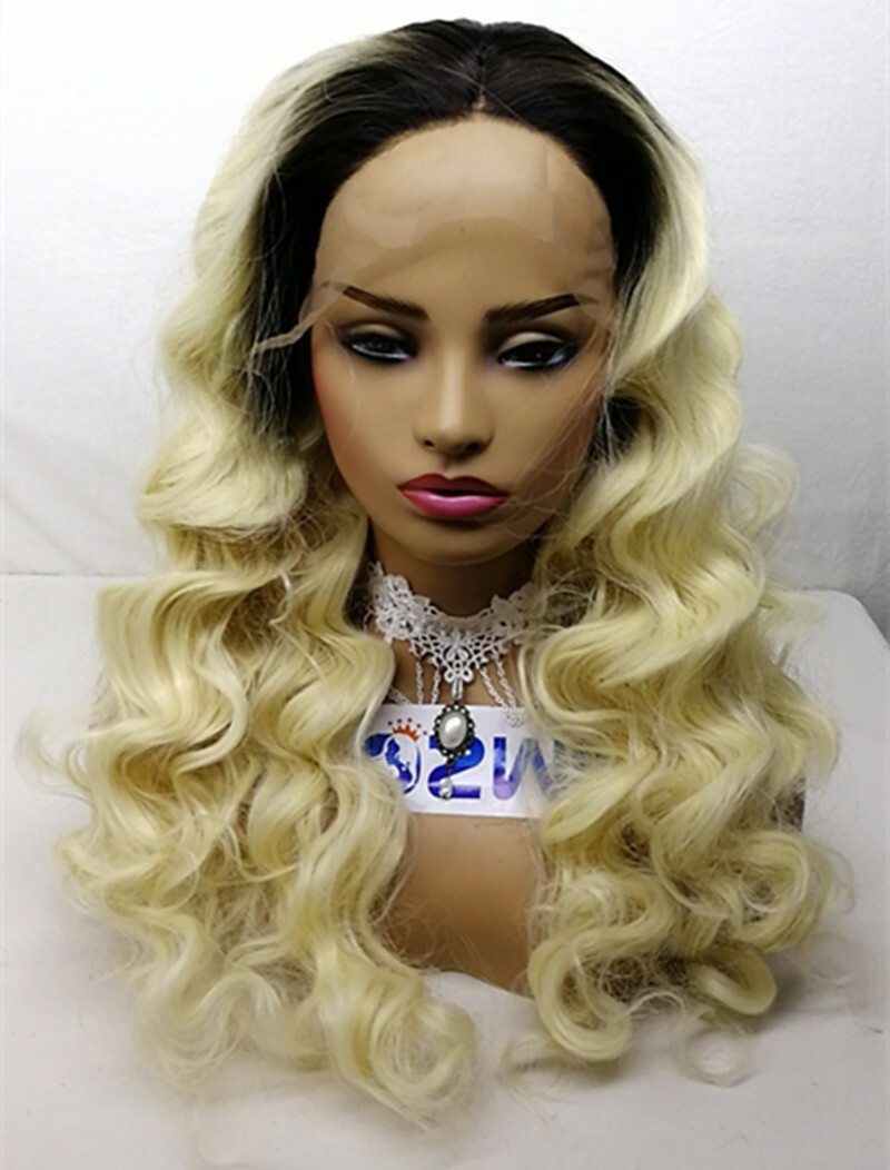 1B/613 Blonde Body Wave Ombre Wig Pre Plucked Bleached Knots Wigs Lace Front Wig
