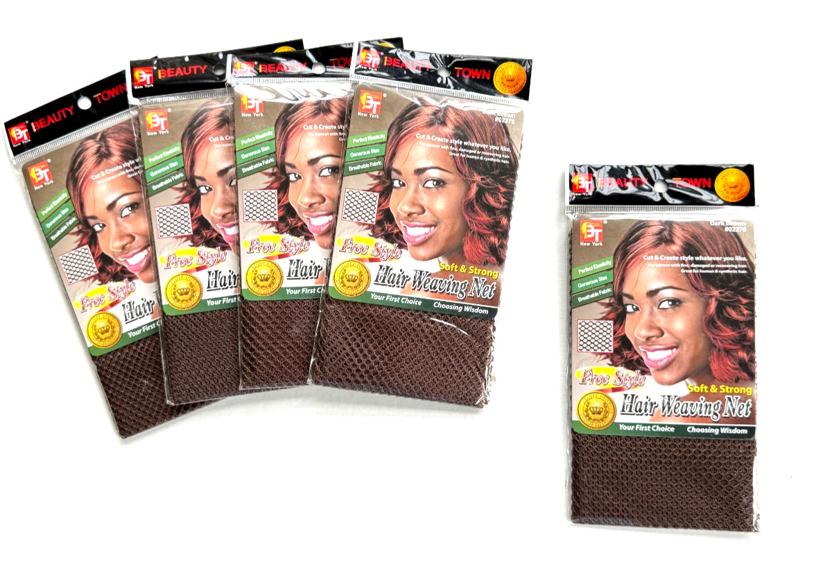 5 PK- Weaving Hair Net for Sew-In Weave Braiding Hair Extensions Wig Making Mesh