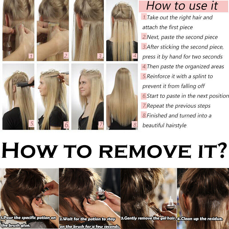 60PCS Tape in Russian Remy Thick Human Hair Extensions Skin Weft Straight 150g