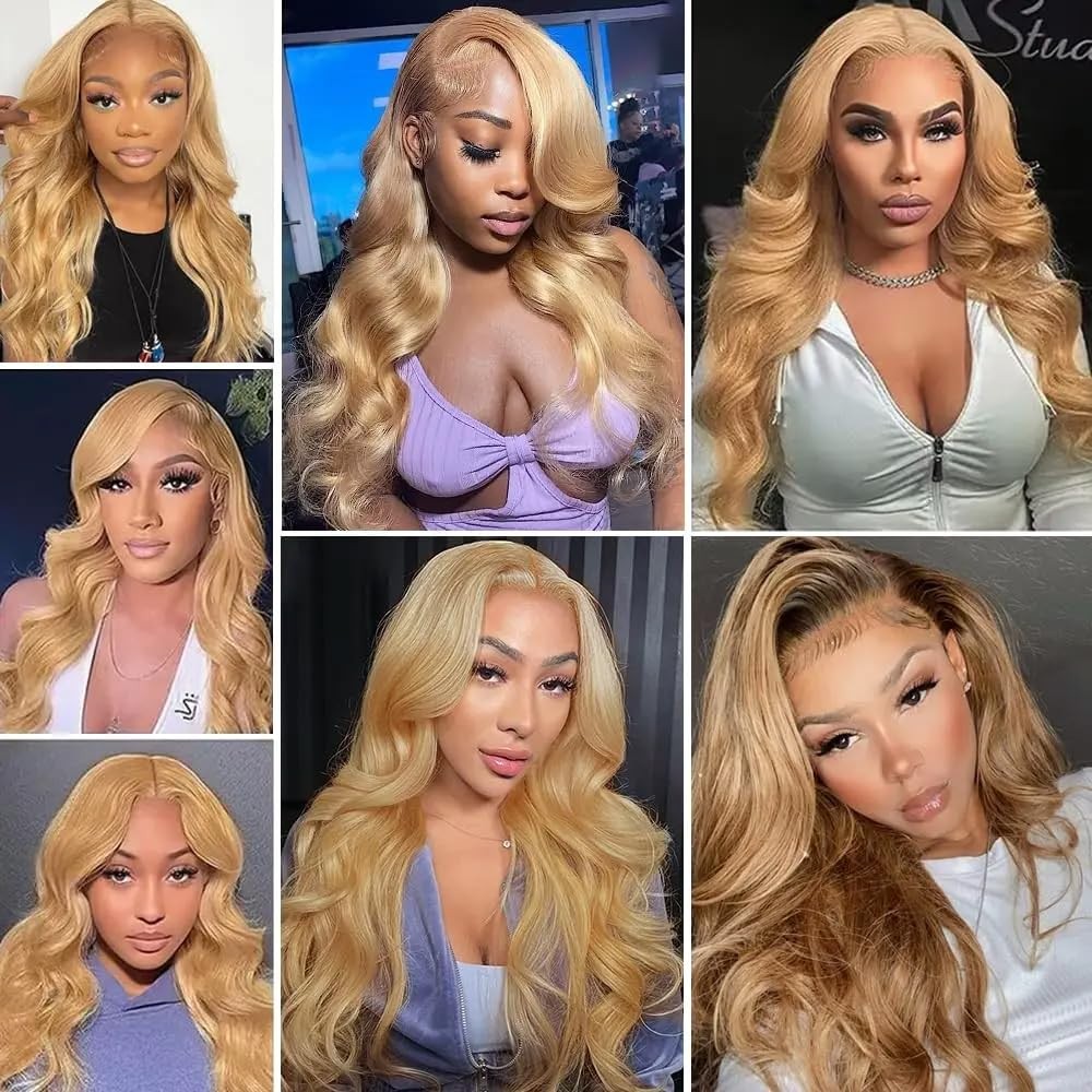 #27 Honey Blonde Bundles Human Hair Body Wave Bundles 18 20 22 Inch Unprocess…