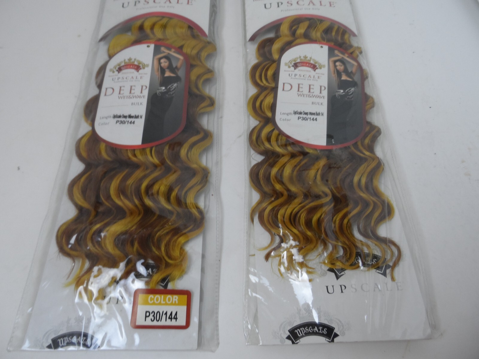 Lot of 2 Upscale 100% Human Hair Quality Wet & Wave – 14” – Color P30/144