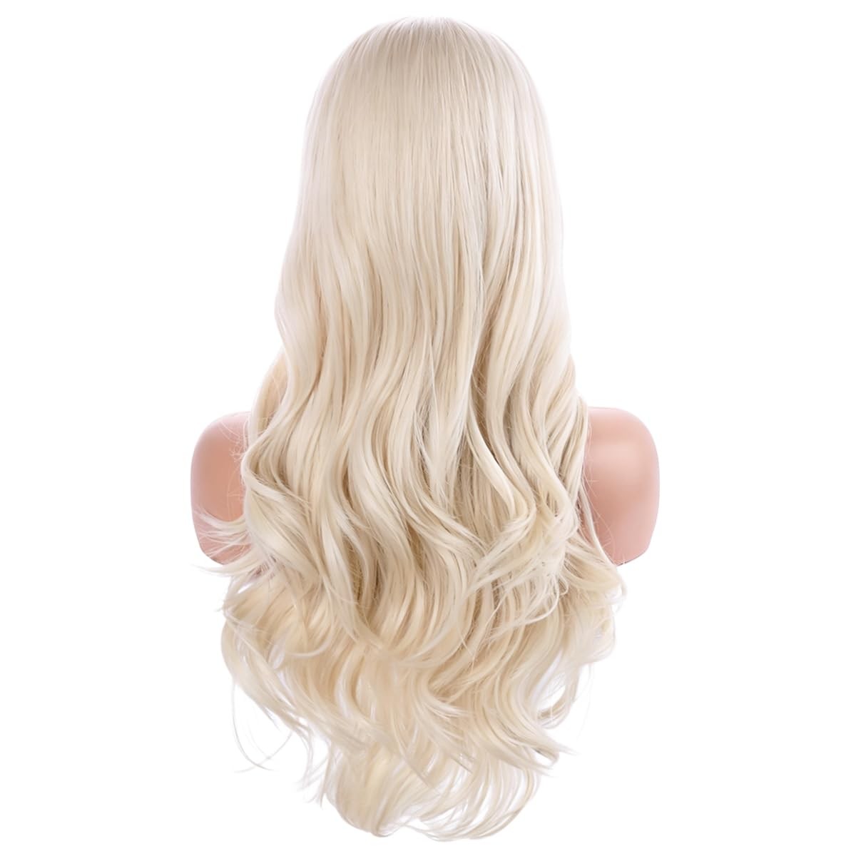 Blonde Wig Long for Women Wavy Blond Wig Middle Part Heat Resistant Synthetic…
