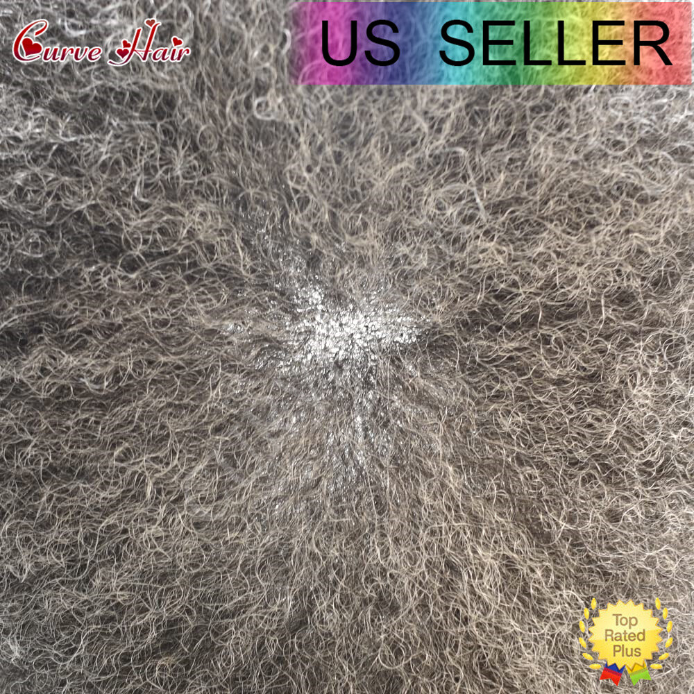 US Afro Curly Weave Mens Toupee HairPiece Full Lace African American Hair Syste