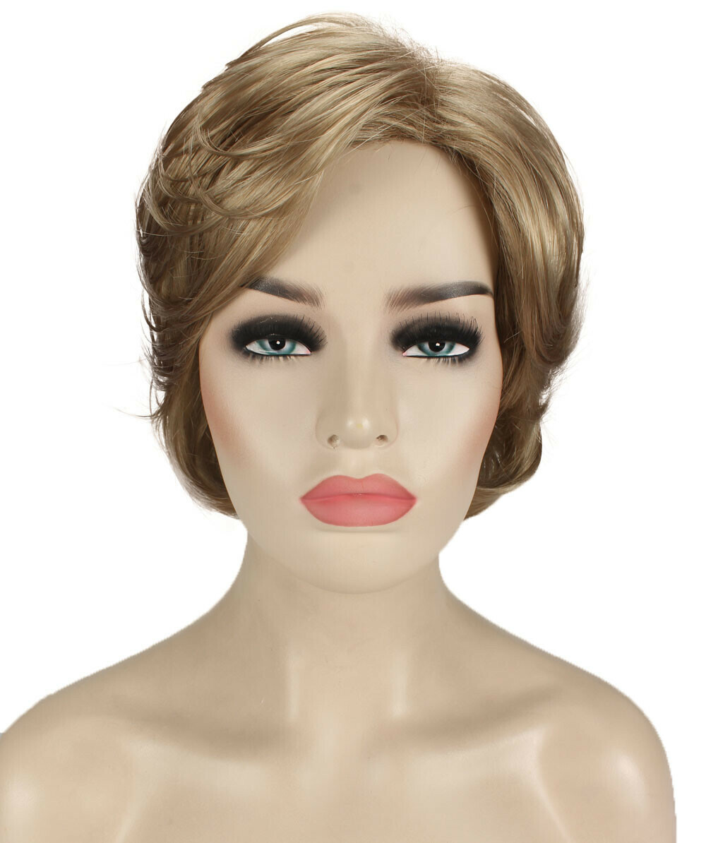 Lana – Straight Kanekalon Synthetic Fiber Full Wig, 3.25 – 6.5 in, Honey Blonde