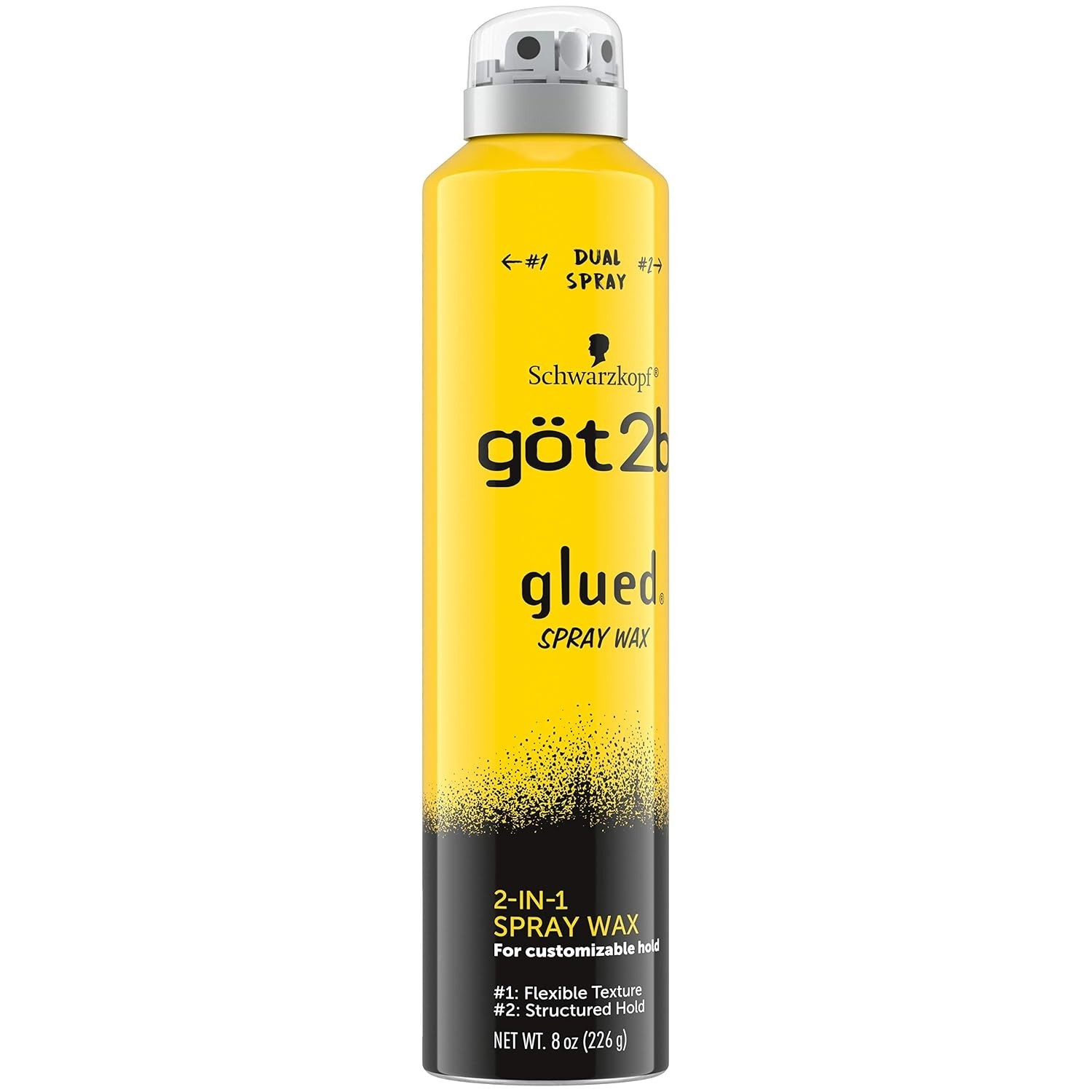 Got2B Glued Spray Wax with 2-in-1 Dual Nozzle, 8 oz