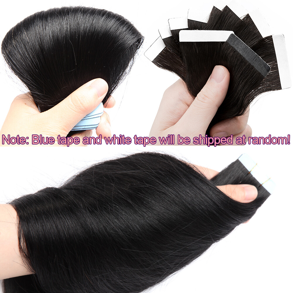 CLEARANCE Tape In Remy Human Hair Extensions Skin Weft Real Hair FULL HEAD Ombre