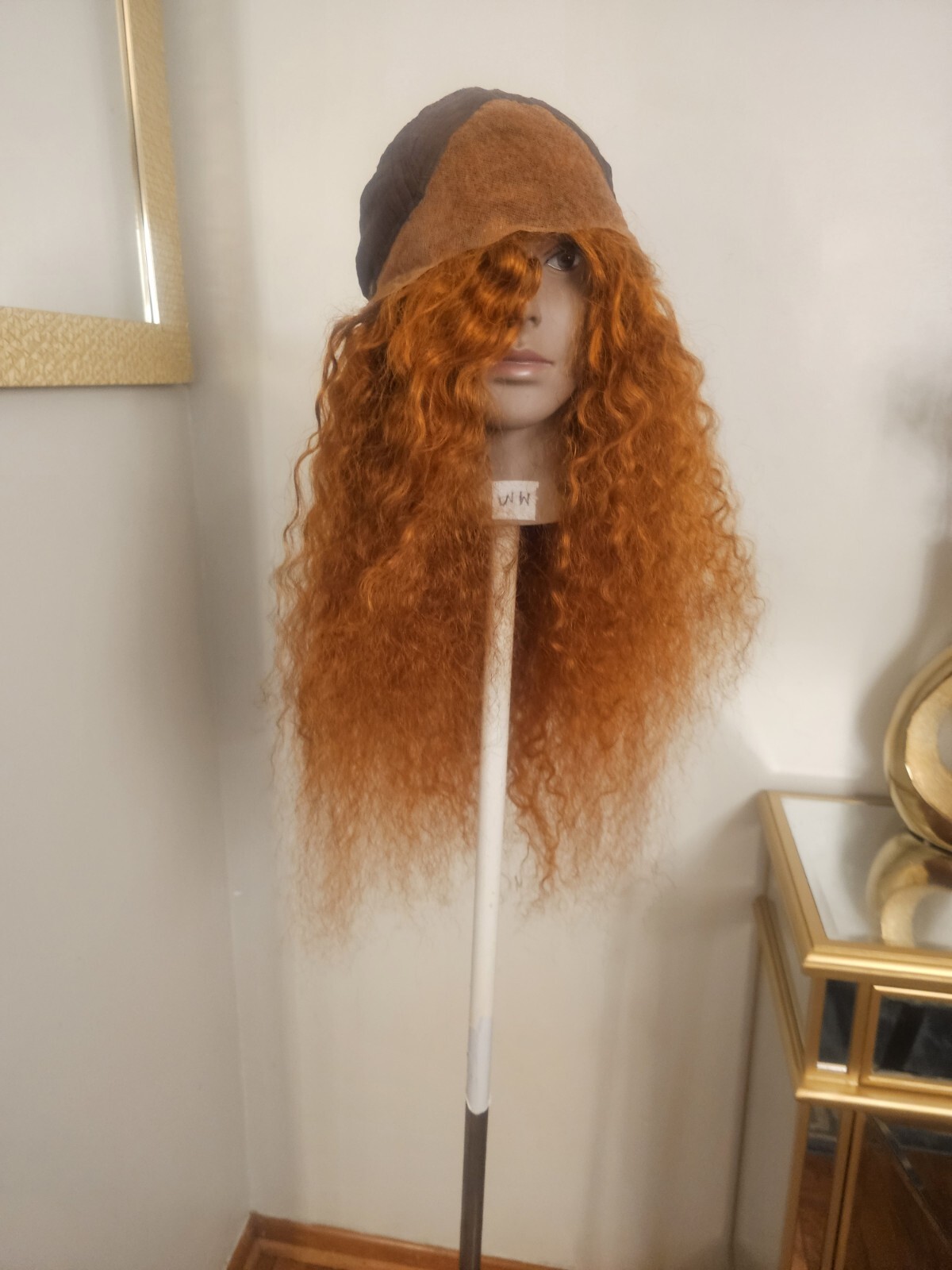 High Quality regular Top Orange 24″ Kinkcurly 150% Virgin Human Hair Lace Wig