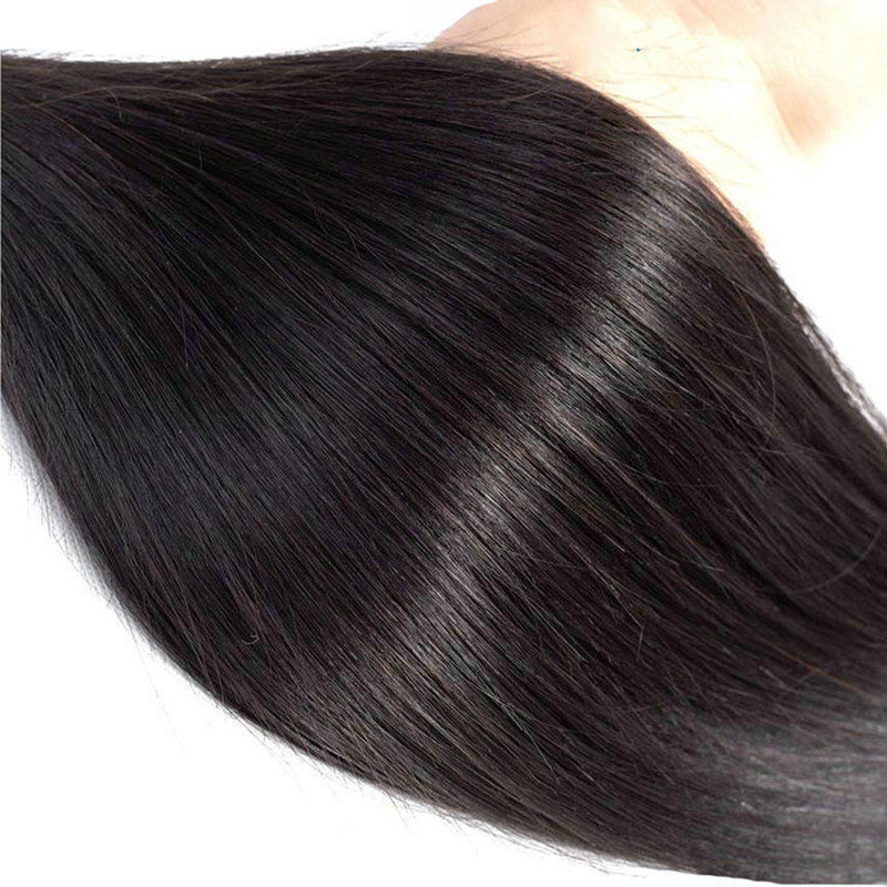 100% Soft Clip In Remy Real Human Hair Extensions Full Head 8PS Weft Black Brown