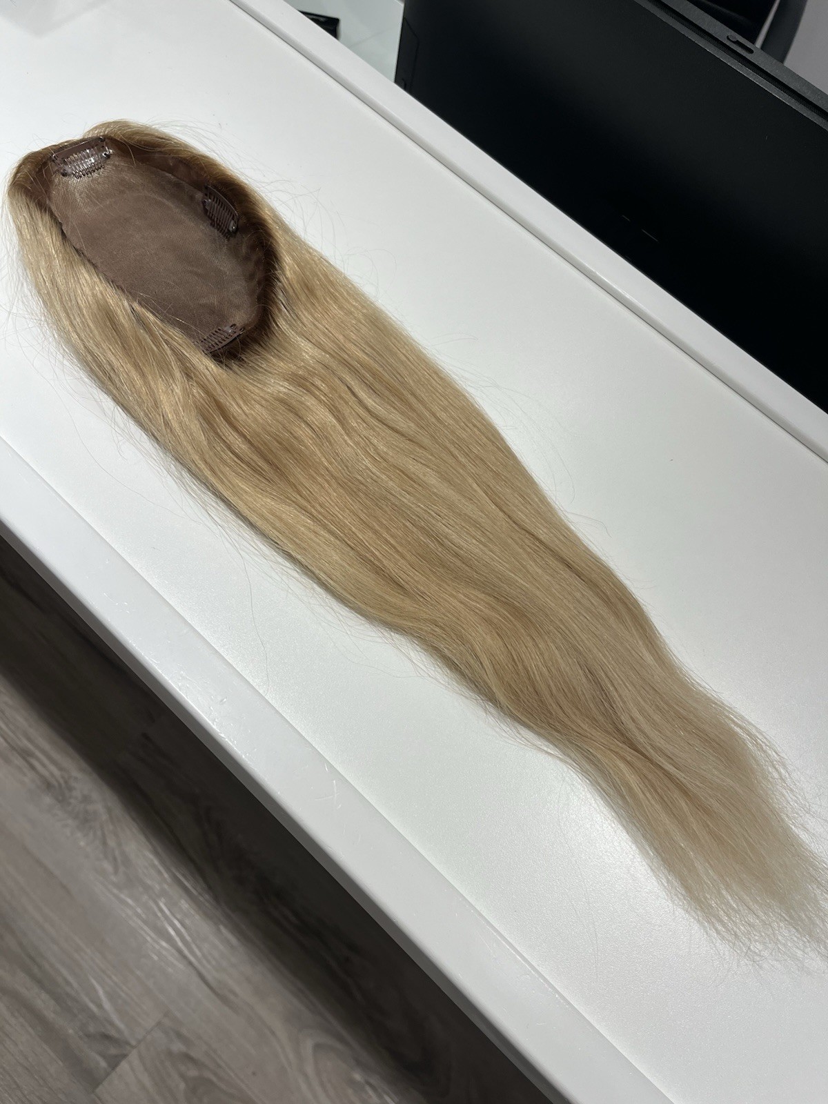 HaloCouture Fall Topper Rooted Color 1424 Medium Warm Blonde w/ Blonde Highlight