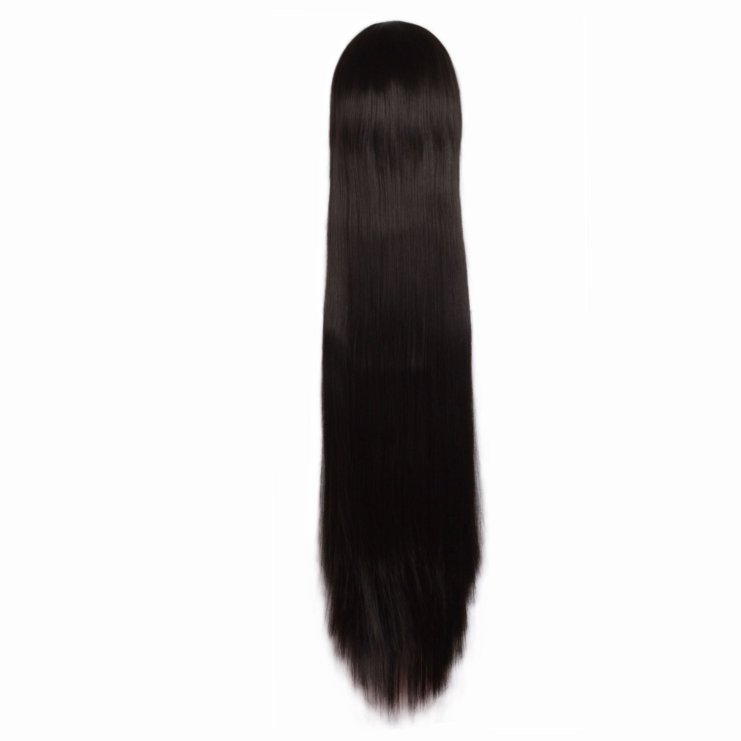 40 Inch 100 cm Black Long Straight Cosplay Costume Wig Fashion Party Wig