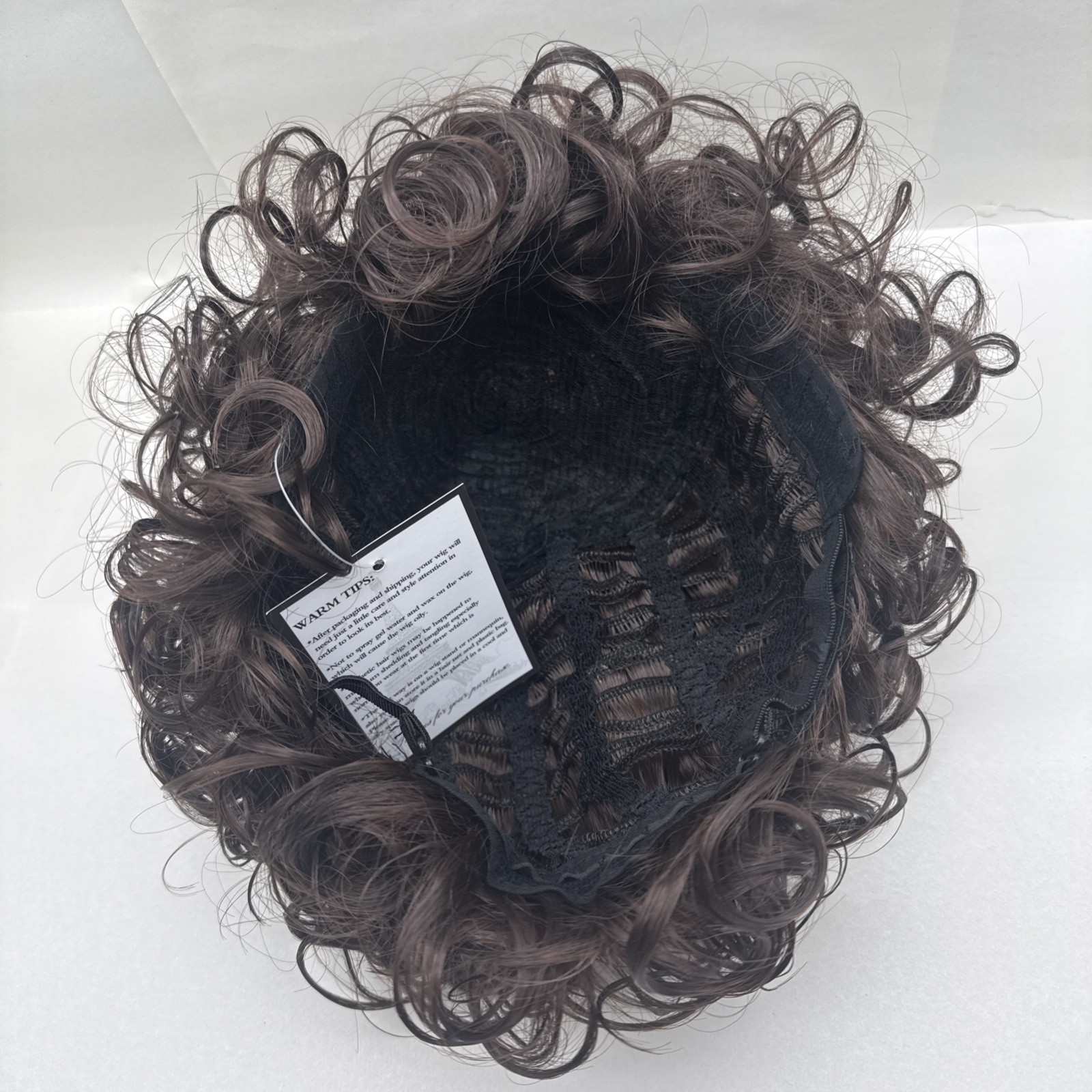 Baruisi Short Curly Wavy Blonde Brown Wigs For Women Natural Looking Synthetic..