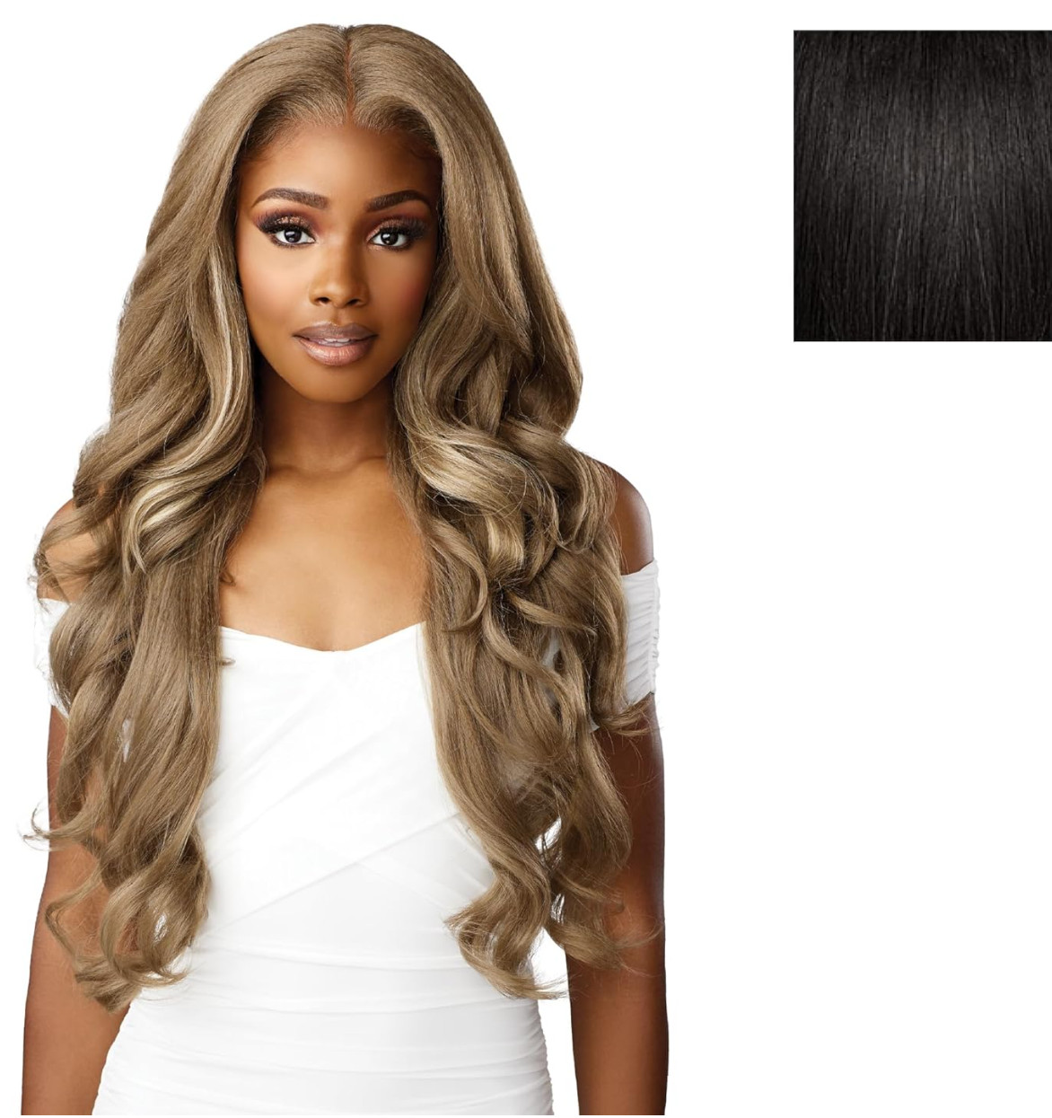Sensationnel Bare Lace 13X6 Wigs Unit 4 Glueless Synthetic 1B OFFBLACK
