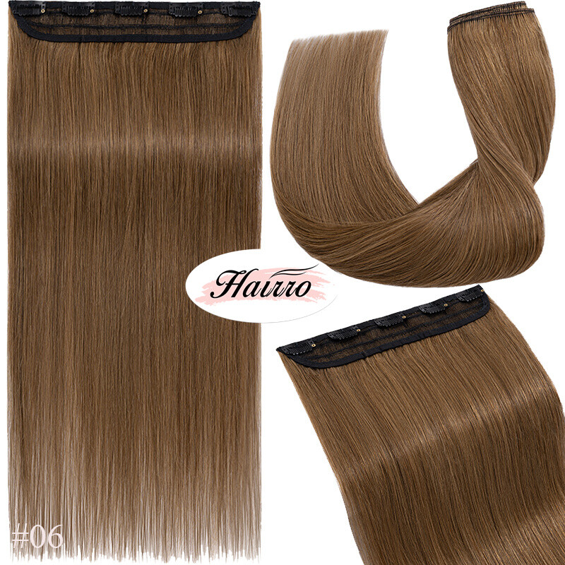 Thick Highlight Clip In 8A Remy Human Hair Extensions Double Drawn 3/4 Full Head