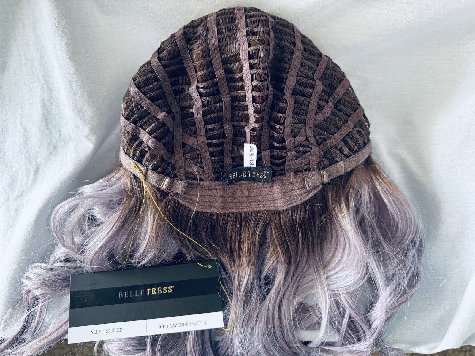 Belle Tress Allegro 18” Wig Iced Lavender Latte Stunning Violet Color!! BNWT