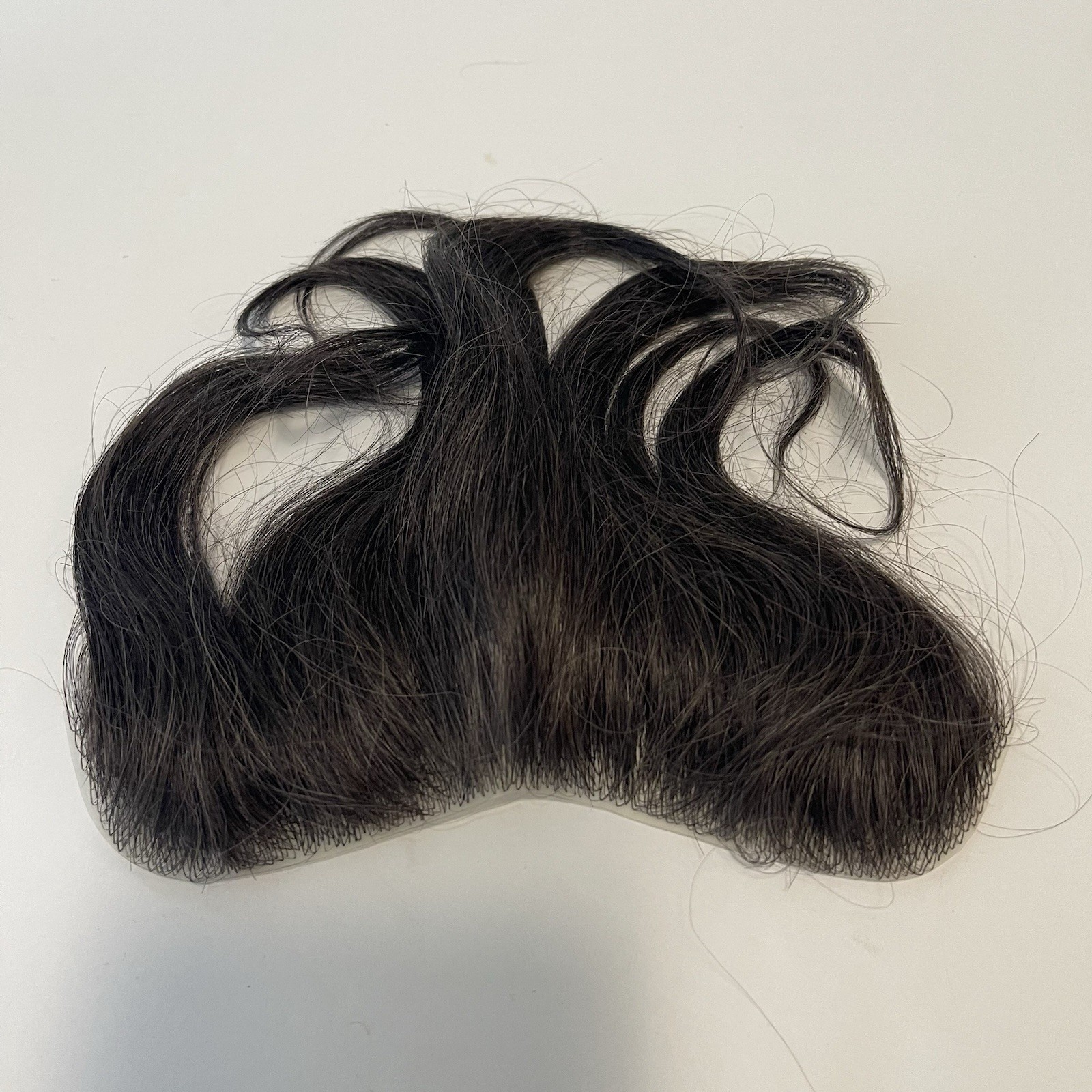 Mens Toupee Hairpiece Forehead Hairline Human Hair Replacement Front Med Brown 4