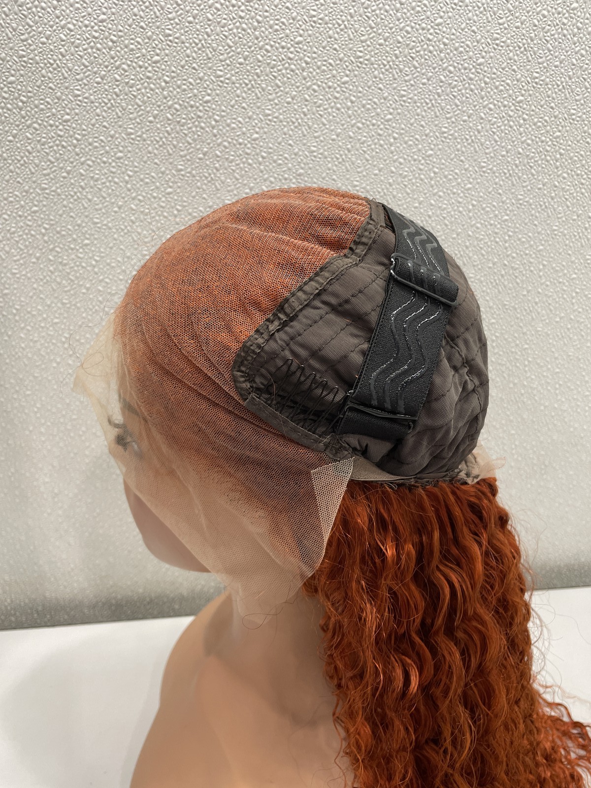 Ginger Curly Human hair Blend Glueless 13×6 Lace Wig 30″