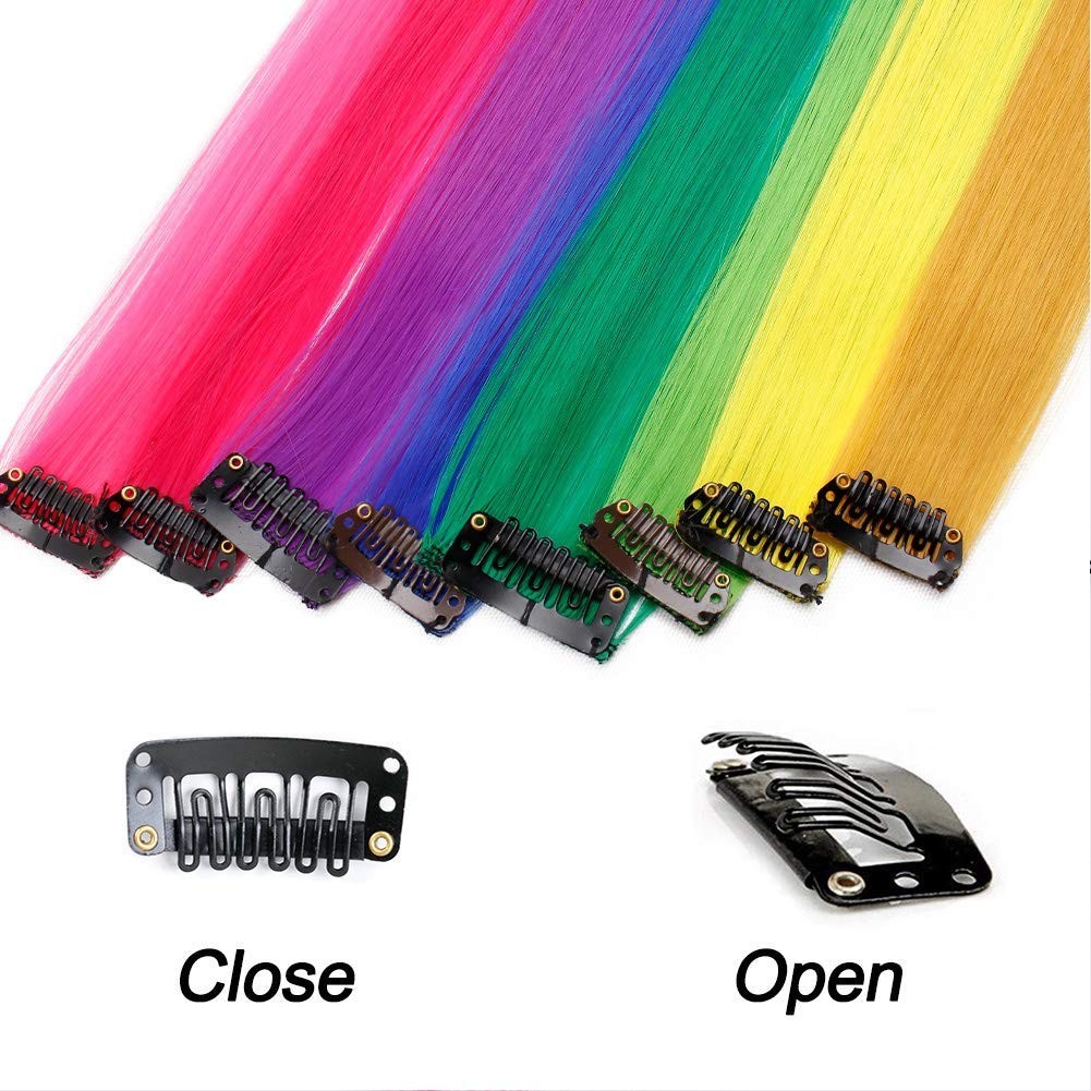 26 Packs Colored Hair Extensions 20Inch 26 Count (Pack of 1), 13color-26pcs