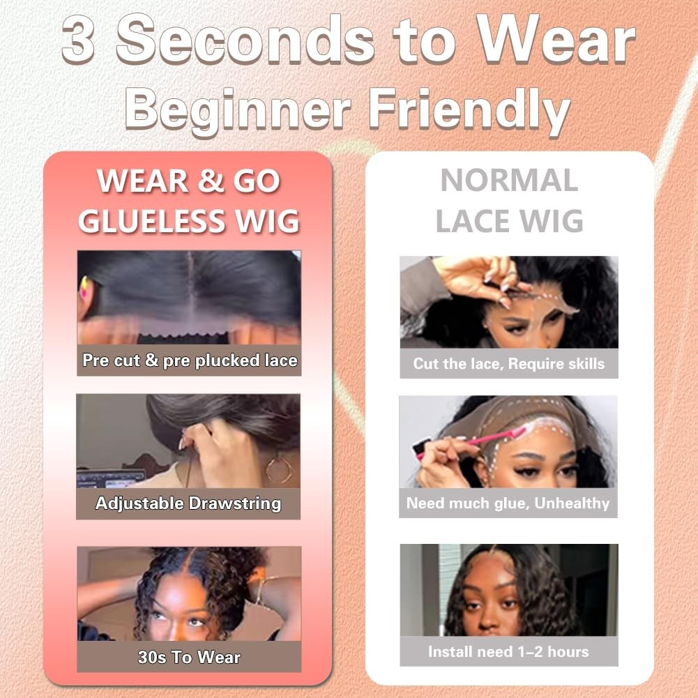 16 Inch 200 Density Balayage Glueless Lace Front Wig – Pre Plucked HD Ombre Deep