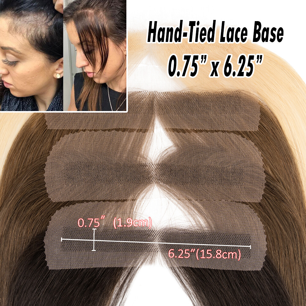 Receding Hairline Full Lace Cover Up 100% Remy Human Hair Patches Pieces Topper