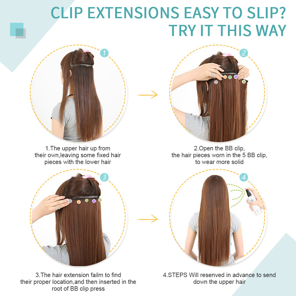 CLEARANCE Seamless Clip In as Human Hair Extension Real Soft Hair Weft Full Head