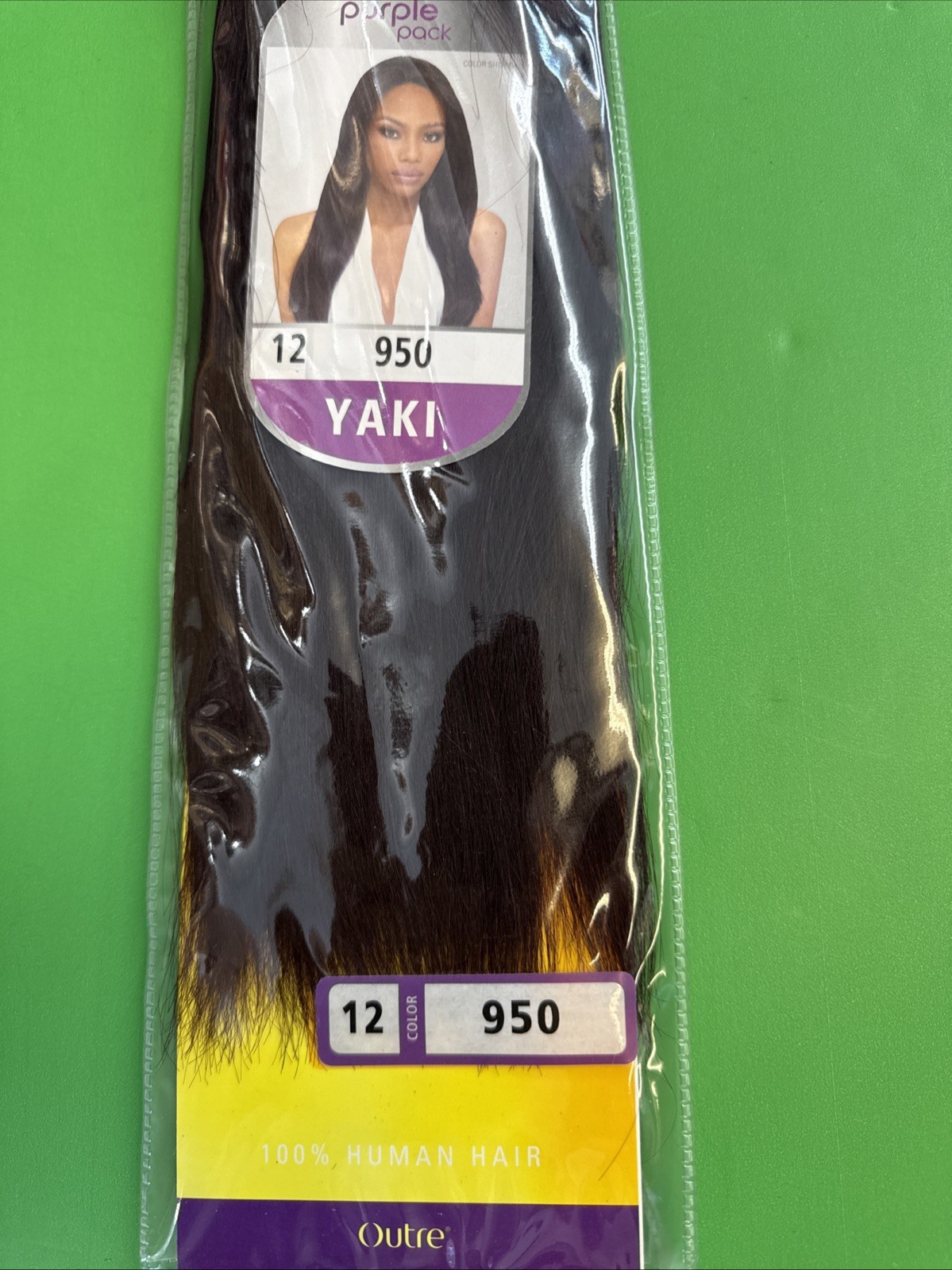 OUTRE PURPLE PACK 100% HUMAN HAIR YAKI WEAVE 12″ Color #950 Wine