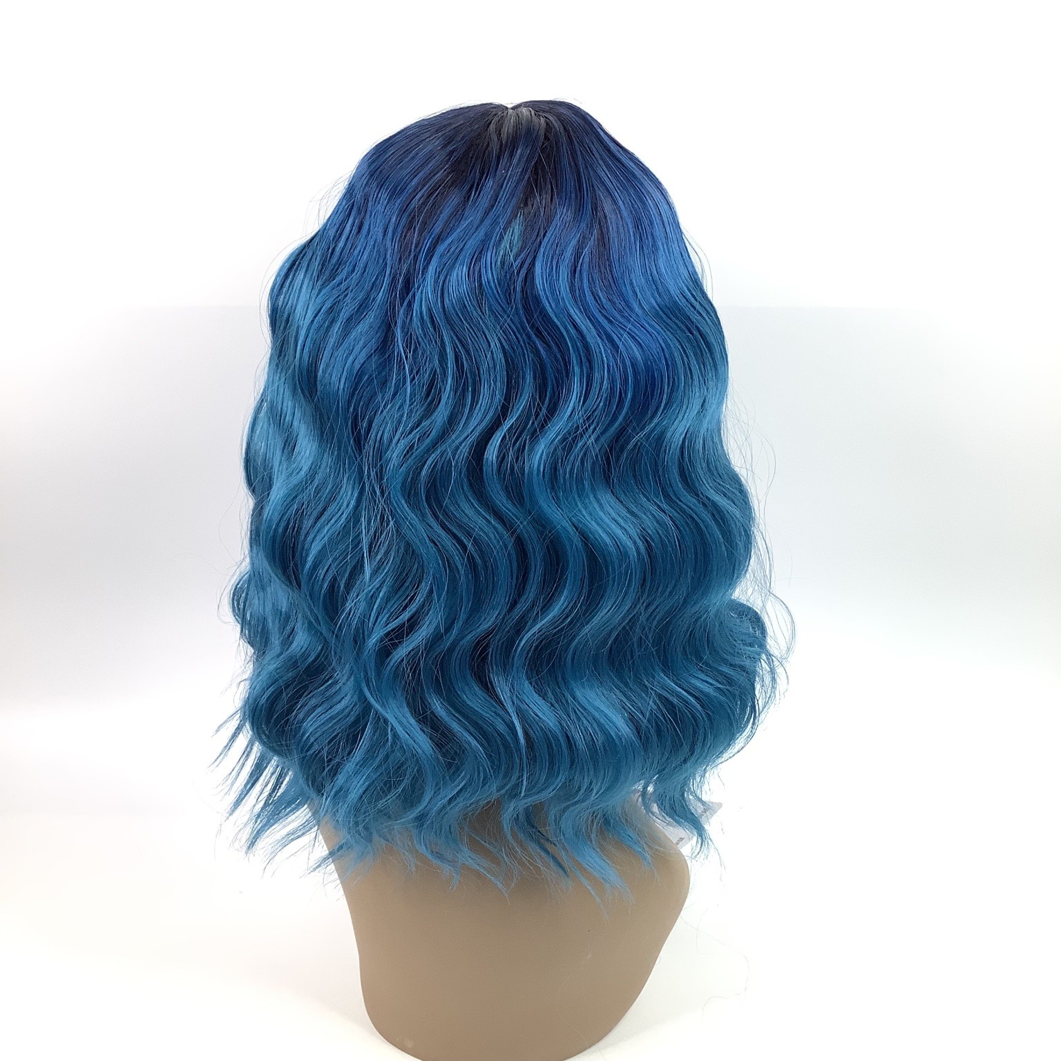 Outre Color Bomb Gemini Lace Front Wig 3DR Ocean Blue Wavy Synthetic Hair