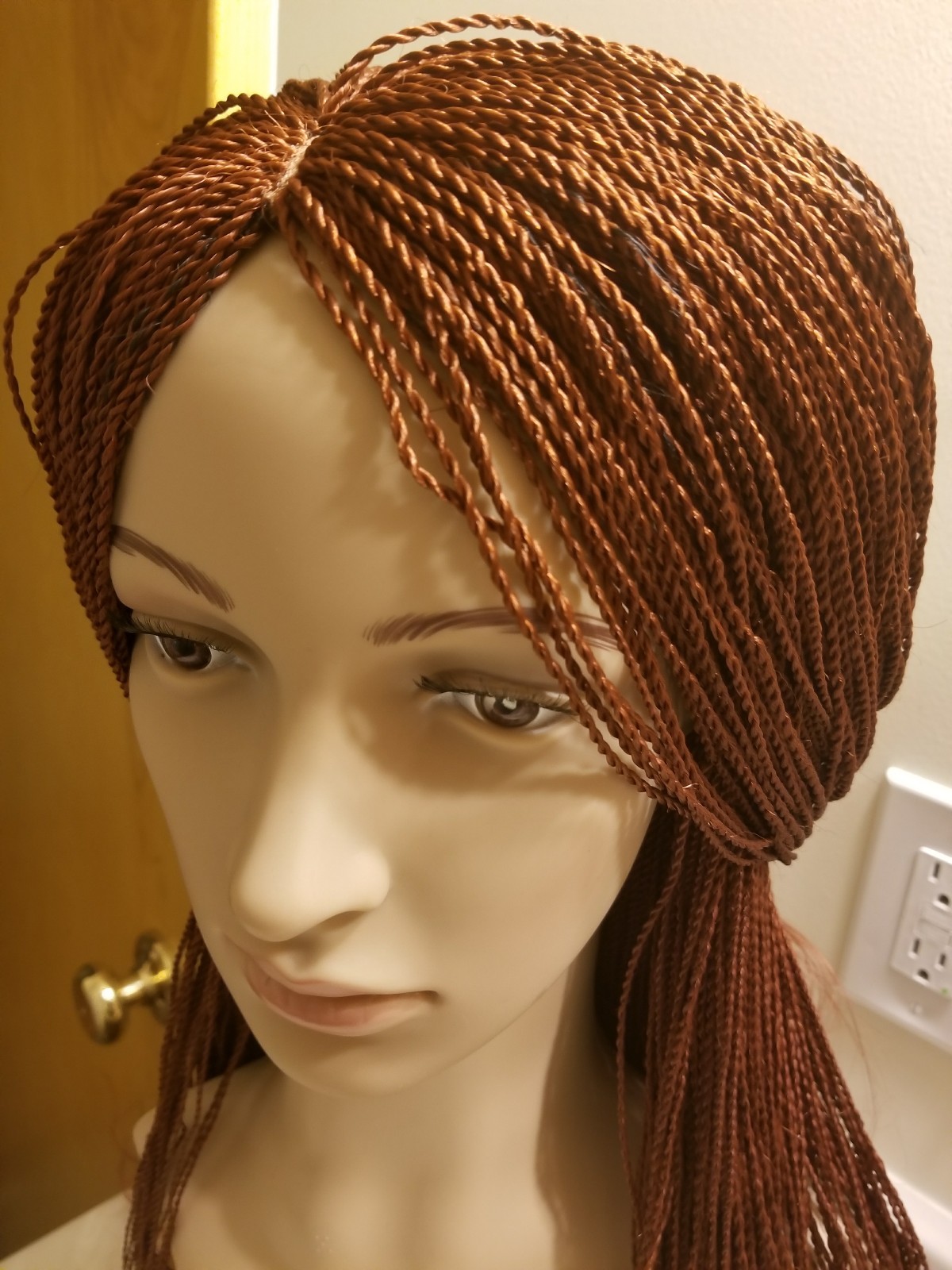 Fully Handmade 24 to 26” Braid Twist Wig with lace fabric
