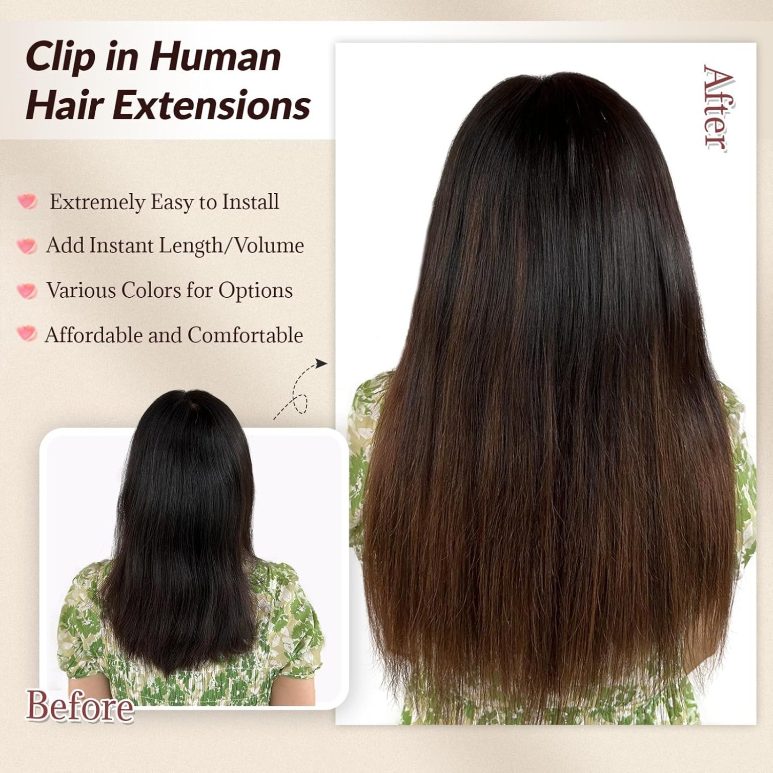 70g Beige Blonde Remy Hair Extensions Clip in Human Hair Extensions Seamless #18