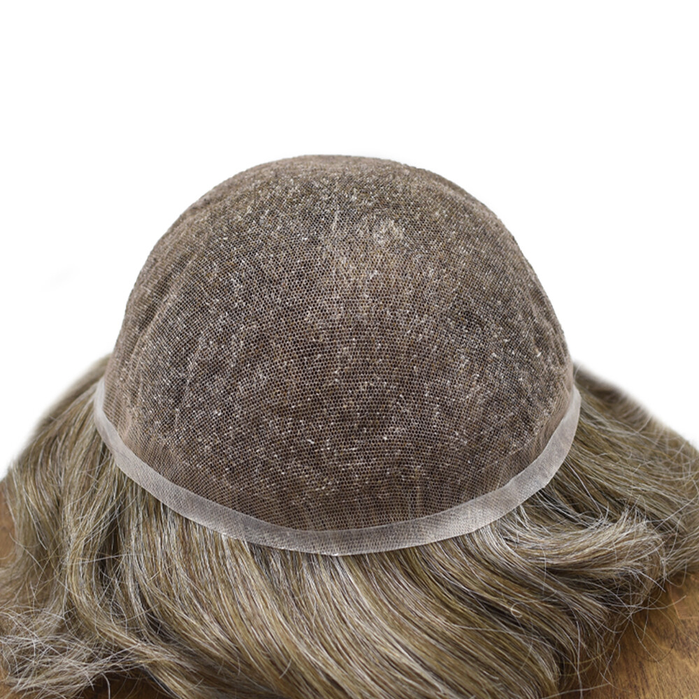Full Lace Men Human Hair Piece French Lace Hair Replacement Systems Mens Toupee