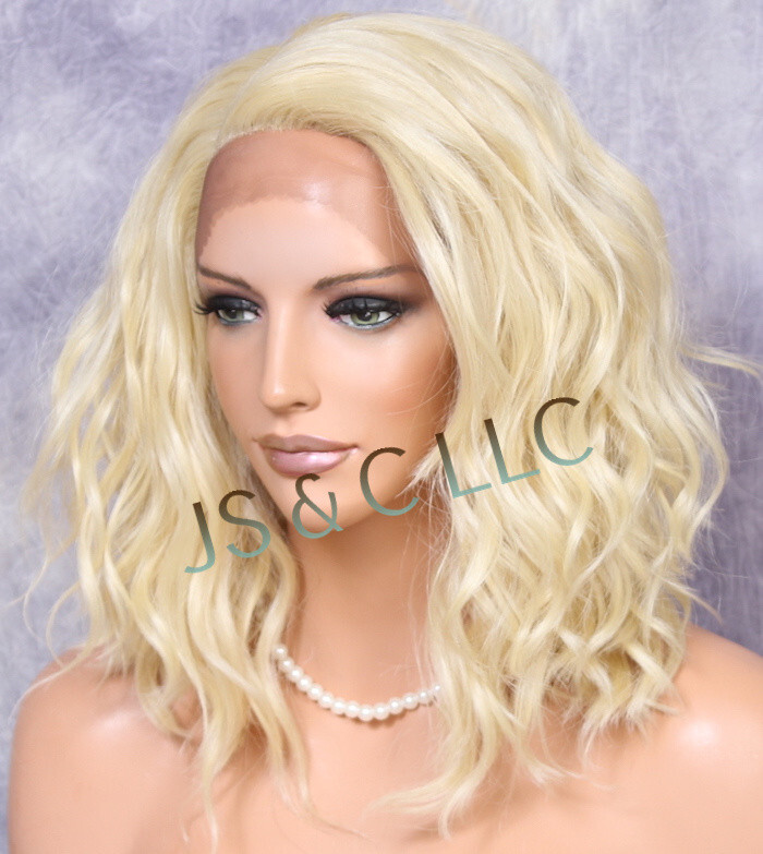 Human Hair blend Heat OK Full Lace Front Wig Blonde Super Natural ppq 613 NWT