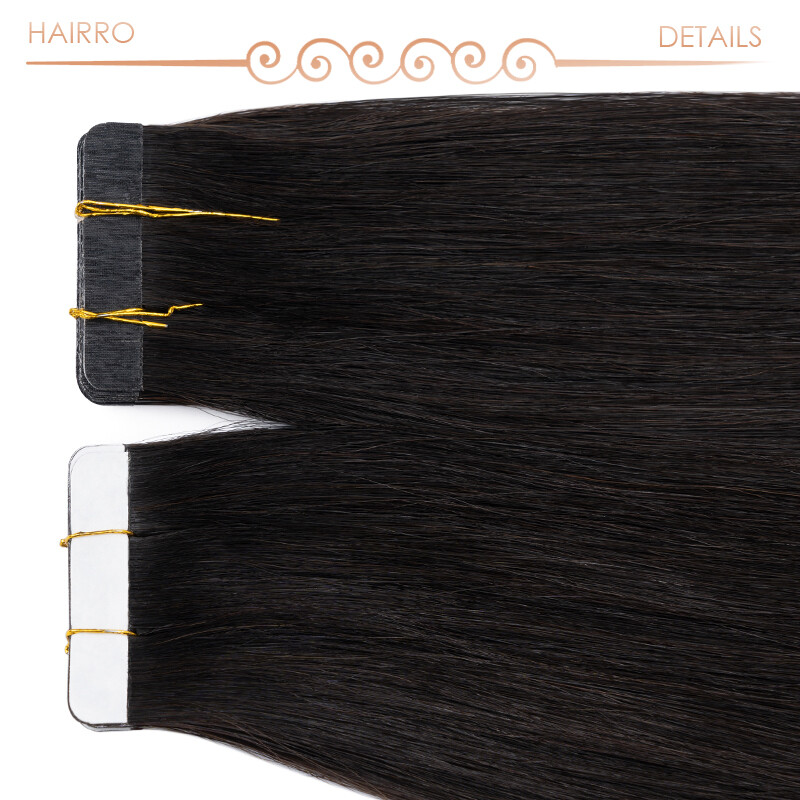 14″ Human Hair Extensions Tape In 100% Real Remy Hairpiece Full Head Thick& Soft